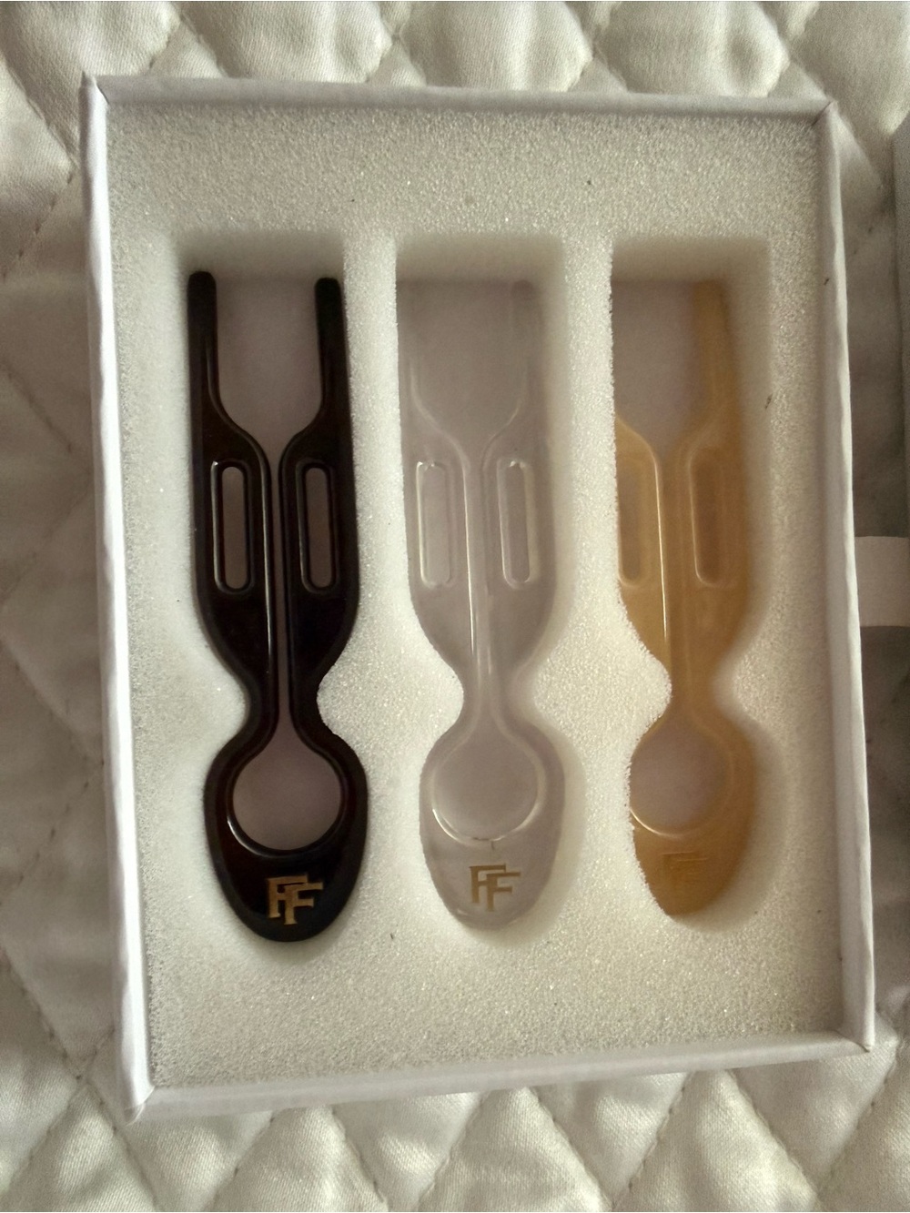 Fiona Franchimon N°1 Hairpin Set | Brown, Clear, Cream | NIB | Great For Updo - Picture 5 of 8